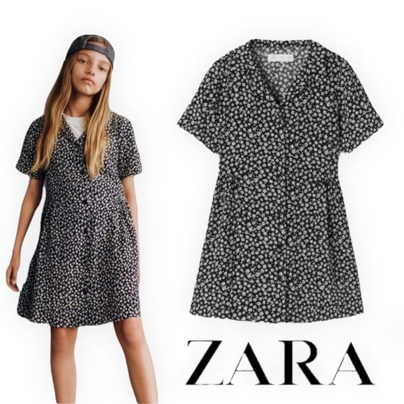 Zara Other - ZARA Kids | Black | FLORAL DRESS